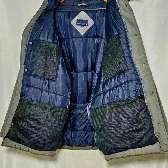 ROOKY Authentic Mens Hooded Grey Nylon Coat with Pockets Galore Size XL - Picture 7 of 10